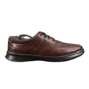 Clarks Shoes Men 8.5 Derby Oxford Leather Casual Comfort Lifestyle Brown Lace Up